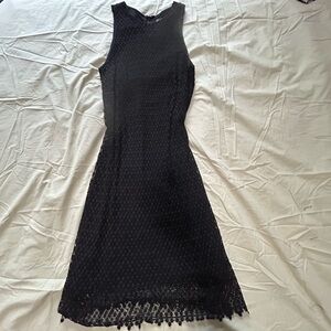 Banana Republic Sleeveless Slip Lace Black Cocktail Dress Lined 8